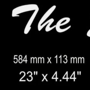 White vinyl Living The Dream script decal for vehicle windscreens and windows.