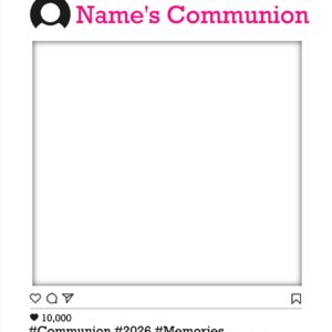 Personalized Instagram-style photo prop frame for First Holy Communion and special events.